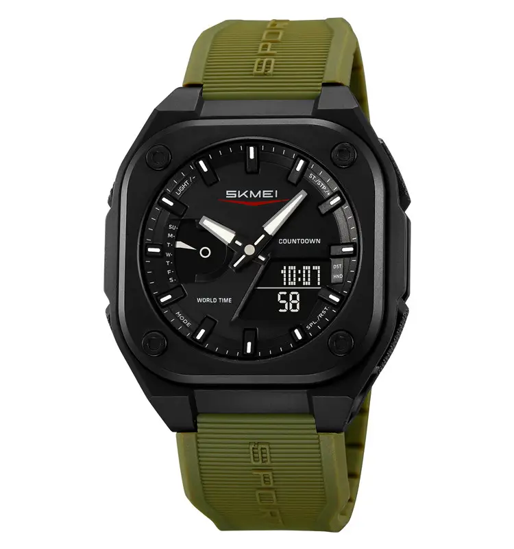 Годинник чоловічий наручний спортивний Skmei 2328 (Зелений), фото 1