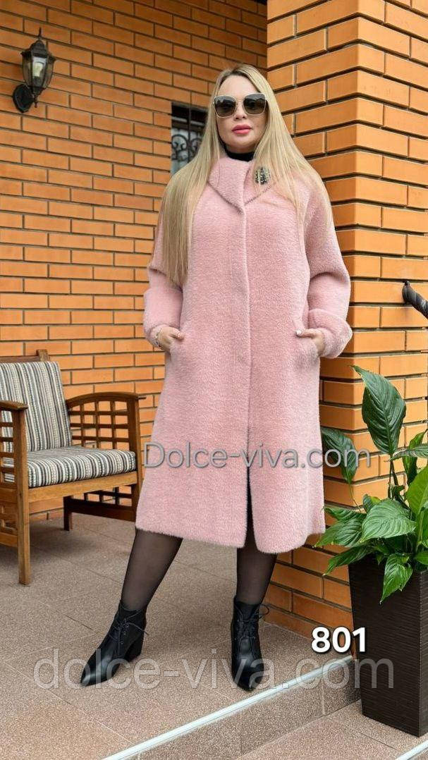 Пальто жіноче з вовни Альпака р.52-62, фото 1