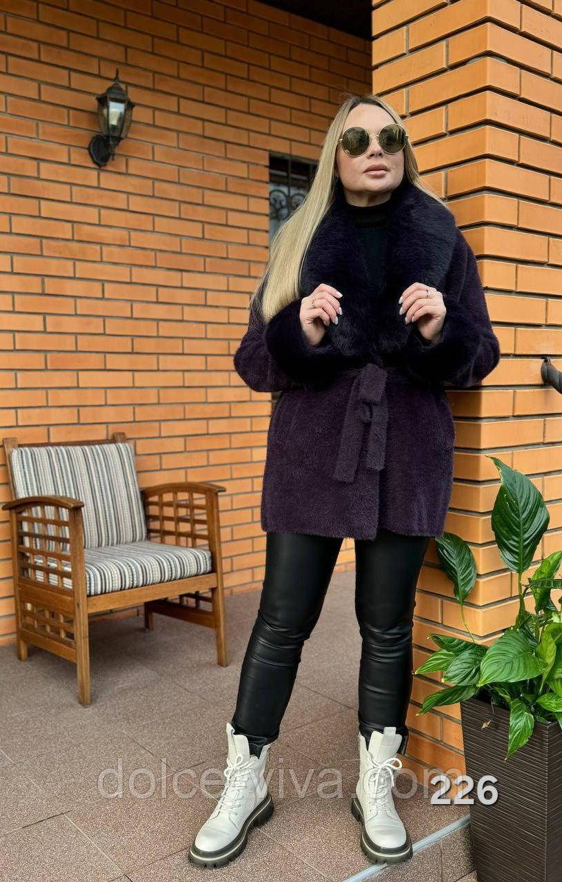 Пальто жіноче з вовни Альпака р.48-56, фото 1