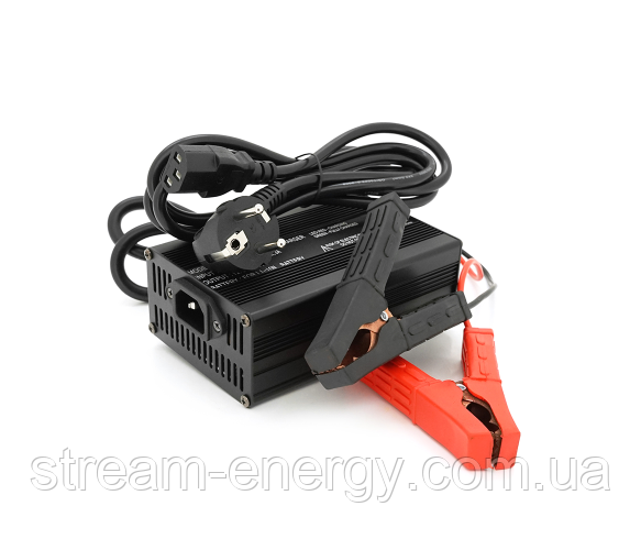Зарядний пристрій Li-ion акумуляторів 12V (12,6V) 3S, 15A, з крокодилами, фото 1