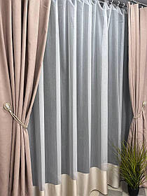 Комплект штори мікровелюр та тюльбамбук