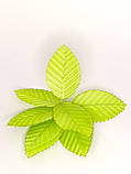Листочки салатові штучні 3*5см - 10шт для декору, фото 2
