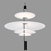 Дизайнерська чорна люстра  "Flamingo" 12W 36-36-68-21см (92-D1183 BK)