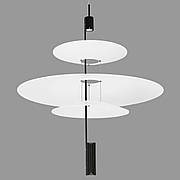 Дизайнерська чорна люстра  "Flamingo" 12W 36-68-36см (92-D1183 BK)