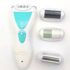 Епілятор Gemei GM 7006 (4 в 1) з акумулятором — бритва з подвійним лезом, 2 насадки епілятора, насадка-пемза, фото 7