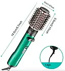 Фен-щітка для сушіння та укладання волосся VGR V-498 1200W Зелений Фен-стайлер із 2 насадками, фото 3