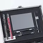 Набір декоративної косметики в алюмінієвому кейсі з дзеркалом Makeup set MC1488 Сріблястий, фото 7