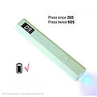 Ультрафіолетова лампа портативна для нігтів сушіння гель-лаку дорожня на акумуляторі Зелений, фото 4