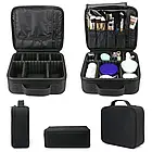 Косметичка органайзер зі знімними перегородками дорожній портативний б'юті кейс із ручкою MA-454, фото 4