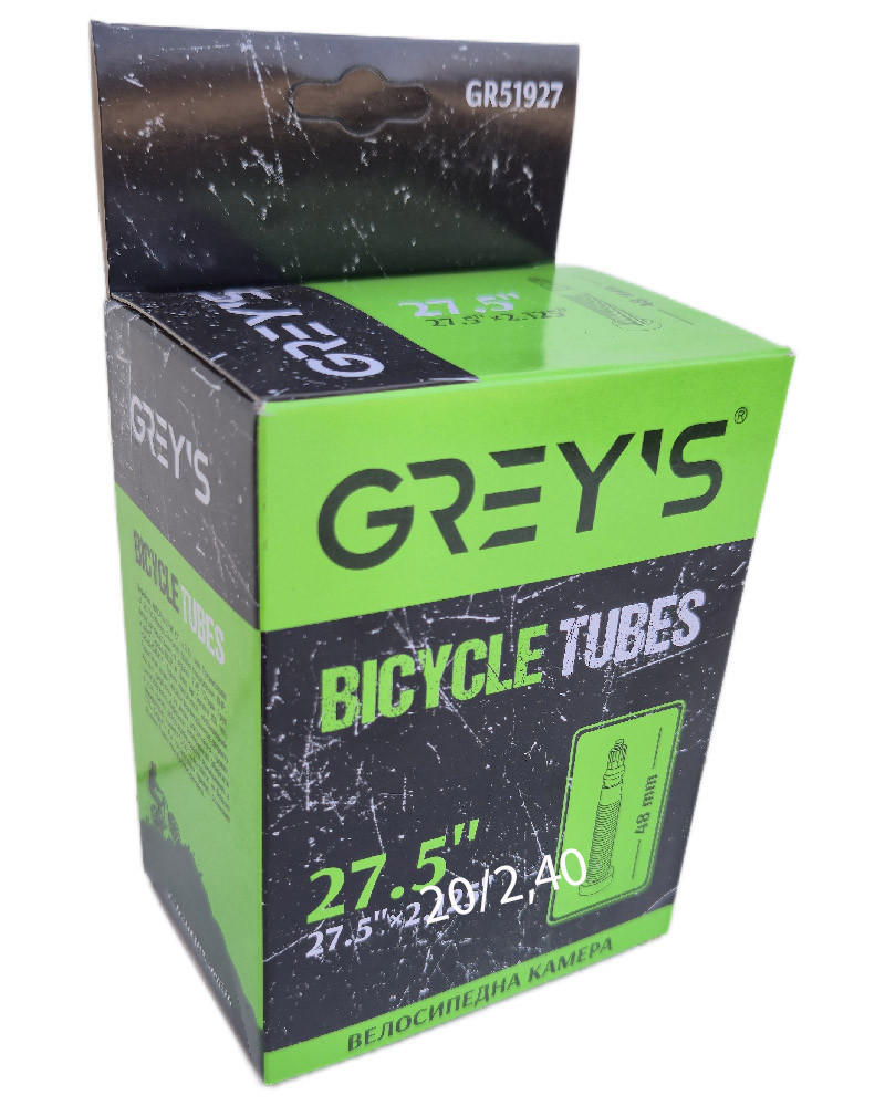 Камера велосипедна Grey's 27.5 x 2.20 / 2.40 FV Presta (48 мм) 650B, фото 1