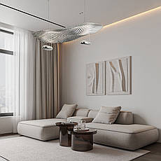 Дизайнерська срібна люстра "Cosmic" 16W (92-D1315 CH), фото 4