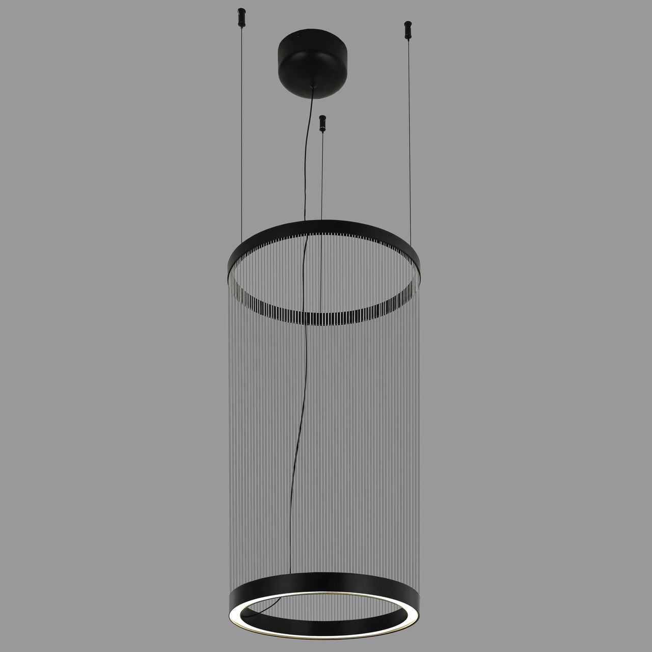 Дизайнерська чорна люстра "Array" з срібних ниток 28W (92-D1330)