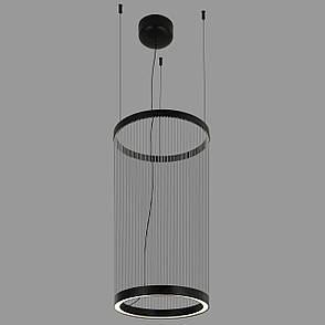 Дизайнерська чорна люстра "Array" з срібних ниток 28W (92-D1330), фото 1