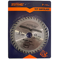 Диск по дереву FEITENG Ø125мм 40 зуби 22,23мм із твердосплав. напайками (клас В)