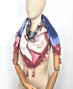 Хустка з китицями котонова Бохо