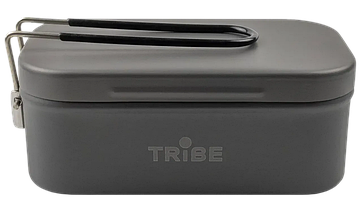 Tribe Lunch Box Alu T-FG-0016 (Grey), 500 мл | Турстичний контейнер для зберігання та приготування їжі на пальнику чи плиті, фото 2