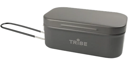 Tribe Lunch Box Alu T-FG-0016 (Grey), 500 мл | Турстичний контейнер для зберігання та приготування їжі на пальнику чи плиті, фото 3