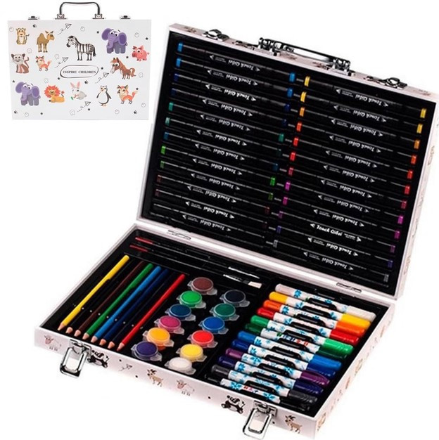 Дитячий комплект Inspire Children для юних художників, 78 предметів у кейсі, фото 1