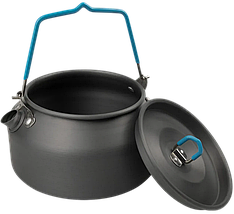 Tribe Kettle Alu T-FI-0013 Grey, 1 л | Легкий туристичний чайник з анодованого алюмінію - для пальника, плити чи багаття, фото 2