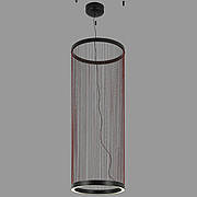 Дизайнерська чорна люстра "Array" з коричнево-червоних ниток 28W (92-D1330)