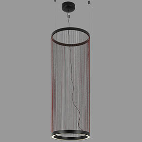 Дизайнерська чорна люстра "Array" з коричнево-червоних ниток 28W (92-D1330), фото 1