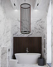 Дизайнерська чорна люстра "Array" з коричнево-червоних ниток 28W (92-D1330), фото 4