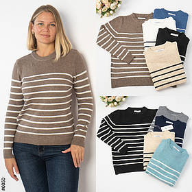 0050 МІКС Светр жіночий кашеміровий напівбатал (мікс кольорів: 10 од: 48-52 | універсальний)