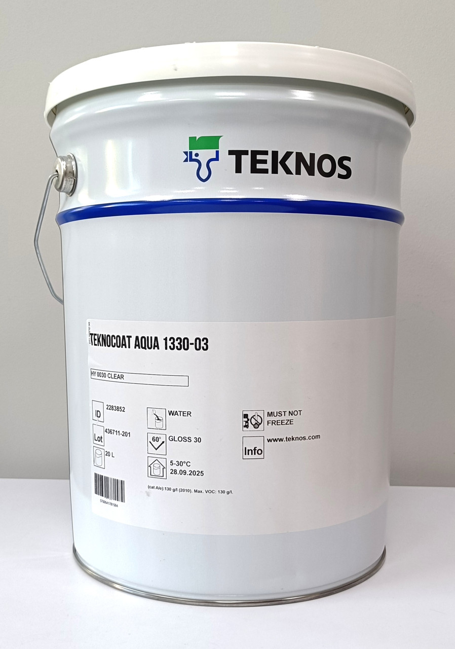 Лак водний водорозчинний для паркету, сходів, меблів і стільниць TEKNOCOAT AQUA 1330-03, розлив від 1 л.