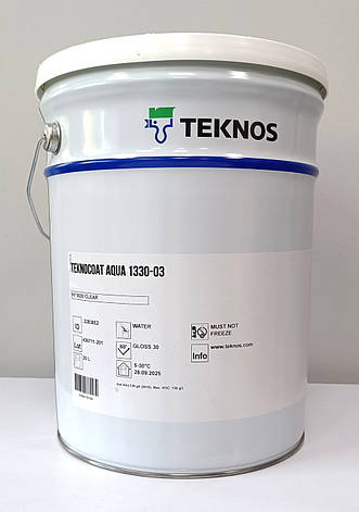 Лак водний водорозчинний для паркету, сходів, меблів і стільниць TEKNOCOAT AQUA 1330-03, розлив від 1 л., фото 1