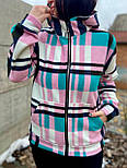 Жіноча тепла кофта на блискавці в спортивному стилі з капюшоном (р. 42-52) 52043421, фото 9