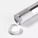 2в1 лампа/ліхтарик 105 для сушіння нігтів і гелевих типс на батарейках + штамп для стемпінгу, 12 Вт. Серебристий, фото 6