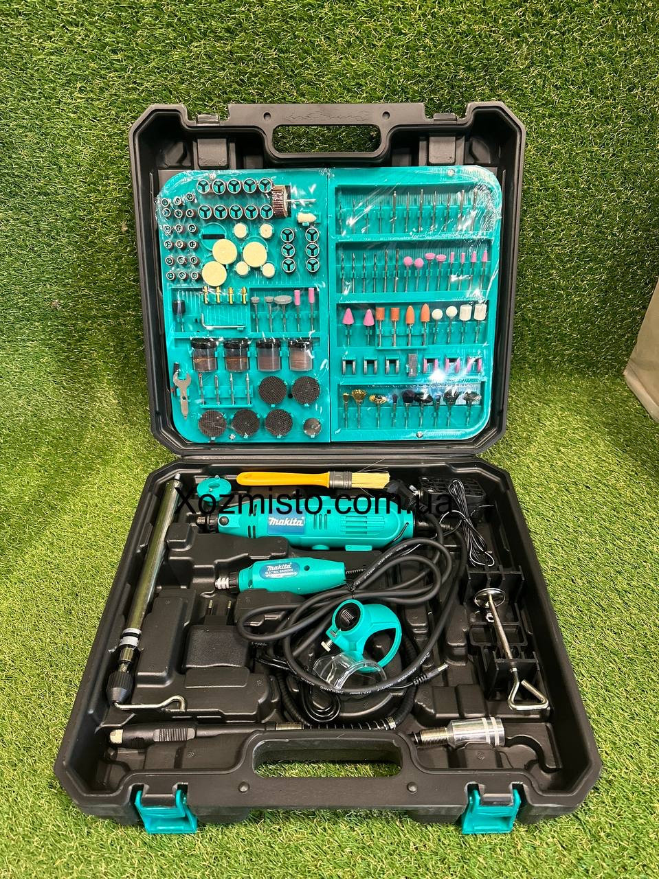 Гравер Makita GD0603 + дод гравер 12V+ набір на 236 насадок Чехія, фото 1