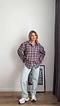 Молодіжна жіноча сорочка в клітинку вільного фасону (р. 42-46) 6131102, фото 2