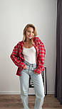 Молодіжна жіноча сорочка в клітинку вільного фасону (р. 42-46) 6131102, фото 5
