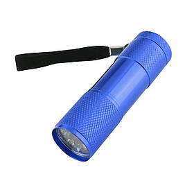 2в1 лампа/ліхтарик 105 для сушіння нігтів, гелевих типс, верхніх форм на батарейках + штамп для стемпінгу, 12 Вт. Синій