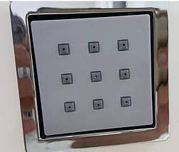 Душова кабіна Veronis BN-205-C 120х85х215 см на низькому піддоні прозоре скло розсувні двері сатин, фото 5