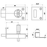 Замок накладний Мотор Сiч ЗН-1-клас 1 ЗН1-114-6, фото 2
