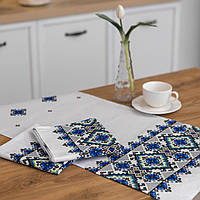 Рушник бавовняний "Етніка" (синя) 75х35 см