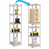 Стелаж металевий Siker G4040 180x40x40 см, 5 полиць для складу, гаража та дому (42401067)