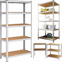 Стелаж металевий Siker G9030 180x90x30 см, 5 полиць для складу, гаража та дому (42401069)