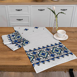 Рушник бавовняний "Етніка" (синя) 75х35 см