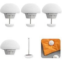 Фіксатори для ковдри кнопки для постільної білизни. Набір білих антиковзких застібок для підковдри простирадла 8 шт., фото 4