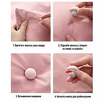 Фіксатори для ковдри кнопки для постільної білизни. Набір білих антиковзких застібок для підковдри простирадла 8 шт., фото 2