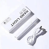 Лампа (ліхтарик) Mini 803  для сушіння гелевих типс, верхніх форм, декору - на акумуляторі та USB, 5 Вт. Білий, фото 7