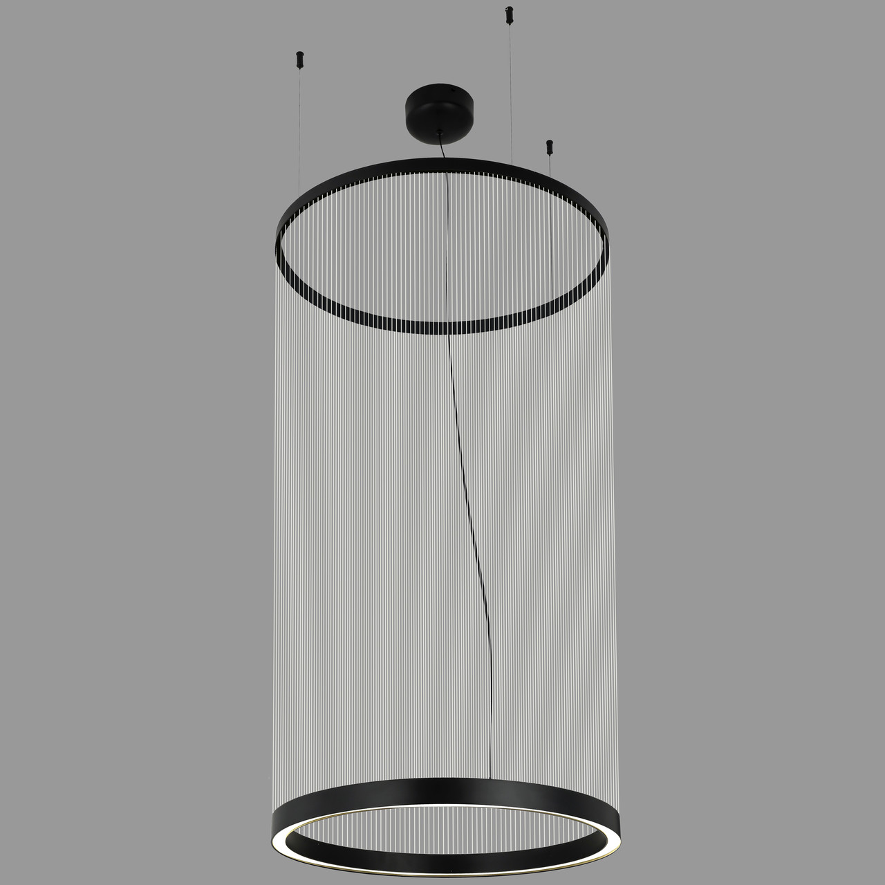 Дизайнерська чорна люстра "Array" з бежевих ниток 40W (92-D1330)