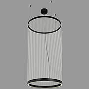 Дизайнерська чорна люстра "Array" з бежевих ниток 40W (92-D1330)