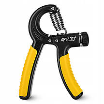 Еспандер кистьовий пружинний з регульованим навантаженням 4FIZJO 10-40 кг 4FJ0160 Black/Yellow Poland, фото 4