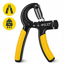 Еспандер кистьовий пружинний з регульованим навантаженням 4FIZJO 10-40 кг 4FJ0160 Black/Yellow Poland, фото 3