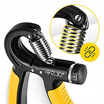 Еспандер кистьовий пружинний з регульованим навантаженням 4FIZJO 10-40 кг 4FJ0160 Black/Yellow Poland, фото 2