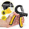 Еспандер кистьовий пружинний з регульованим навантаженням 4FIZJO 10-40 кг 4FJ0160 Black/Yellow Poland, фото 6